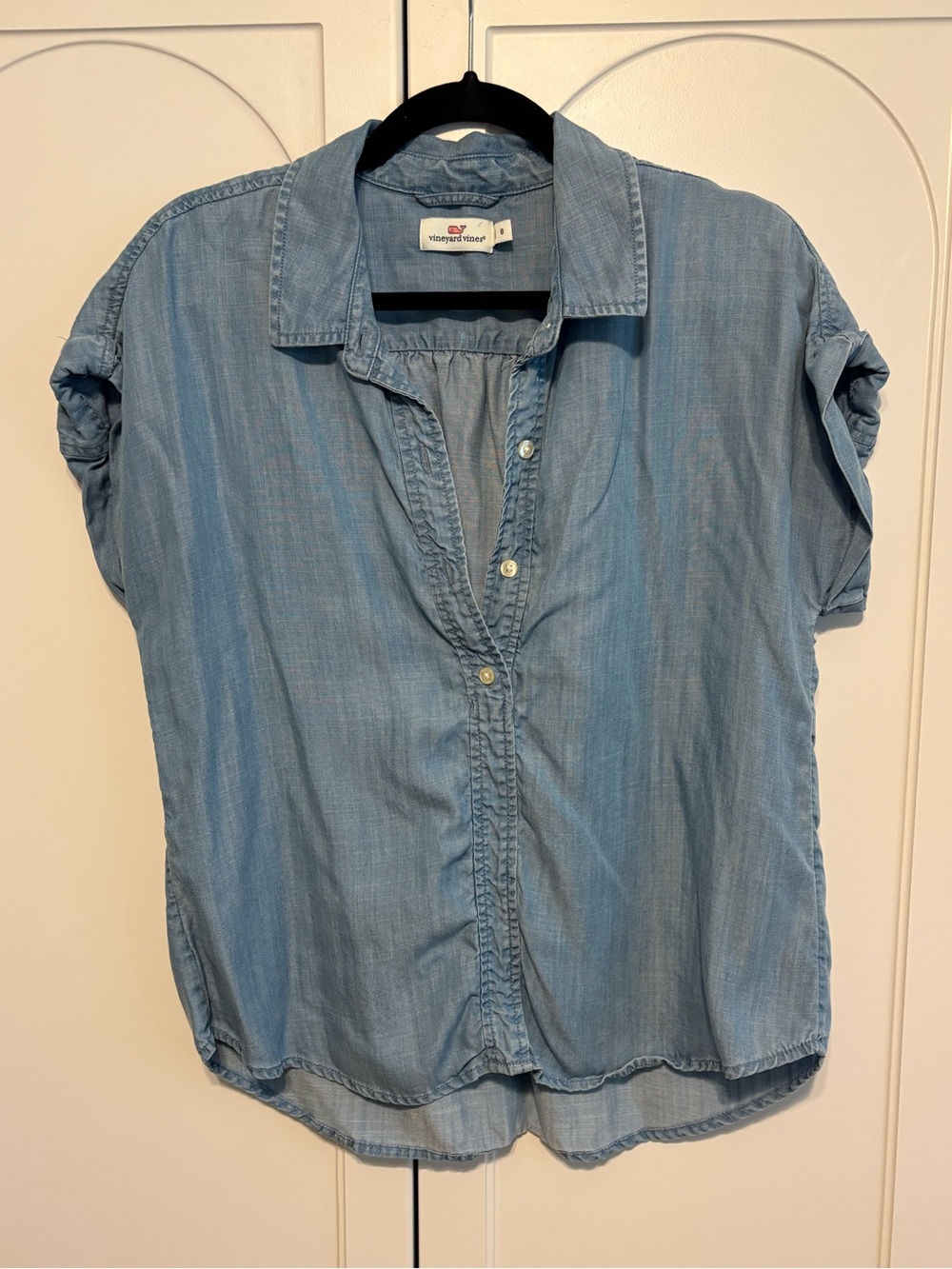 Vineyard Vines Denim Short Sleeve Top 8
